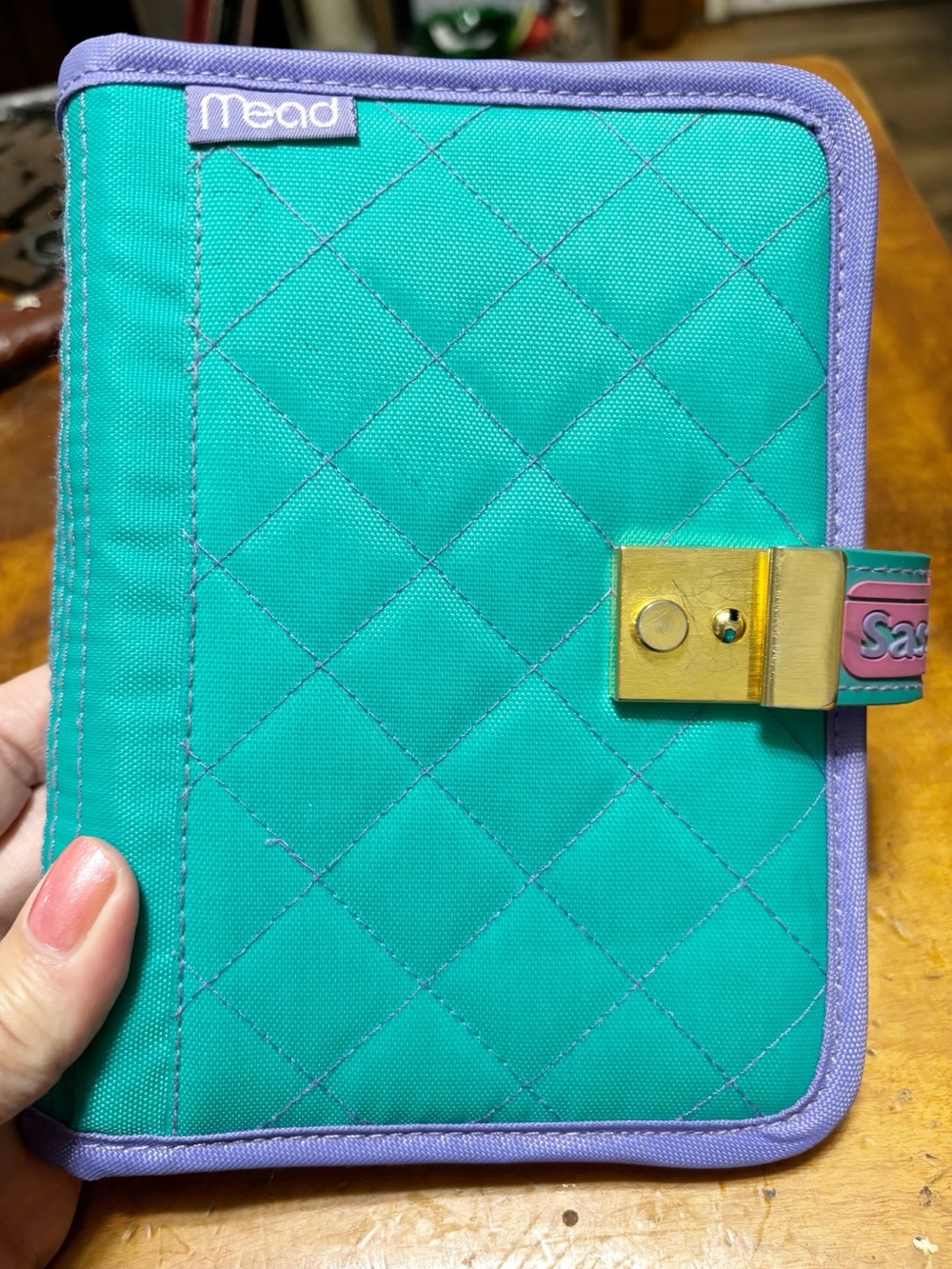 Mead Sassafras Girls Day Planner 90’s Vintage Teal & Purple